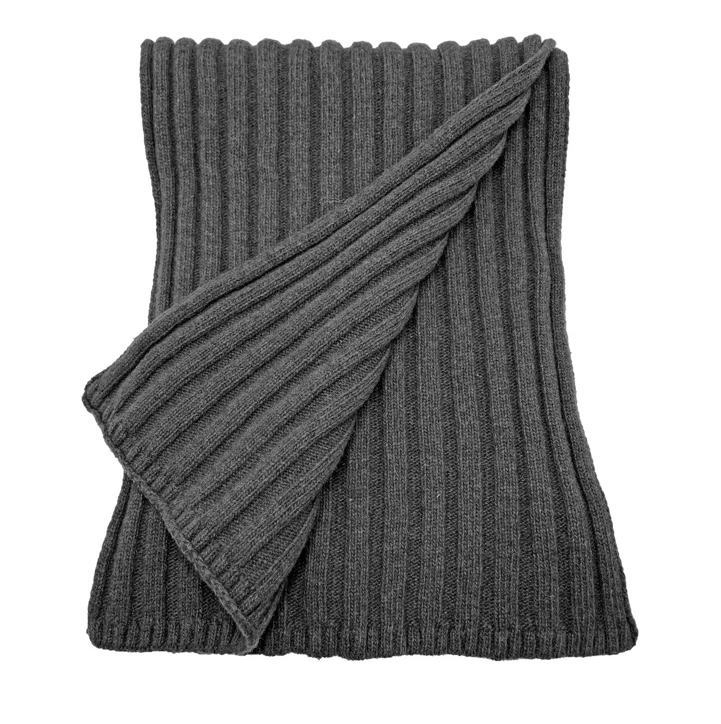 Sciarpone a coste al 100% in pura lana - Made in Italy