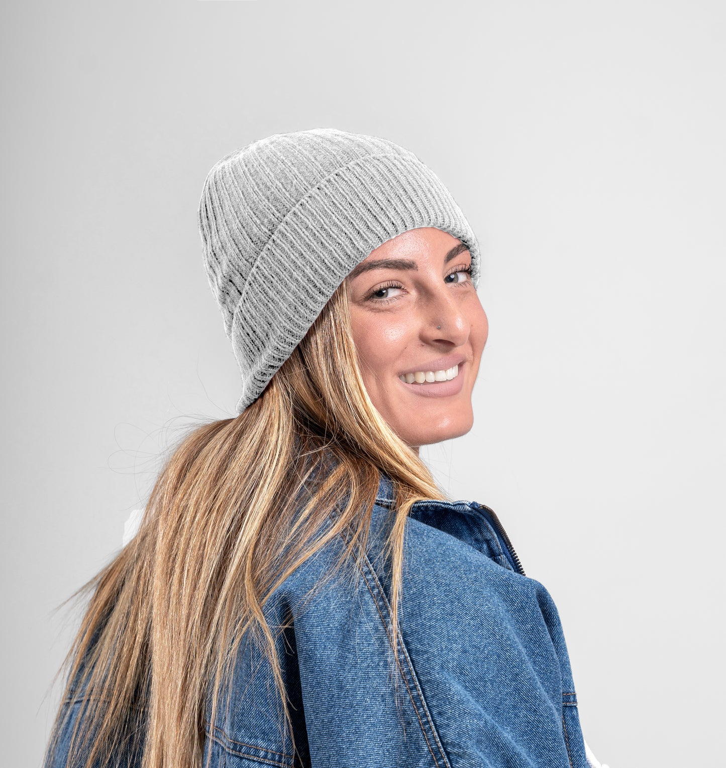 Cappello 100% Cashmere con rasatura a Coste - Made in Italy
