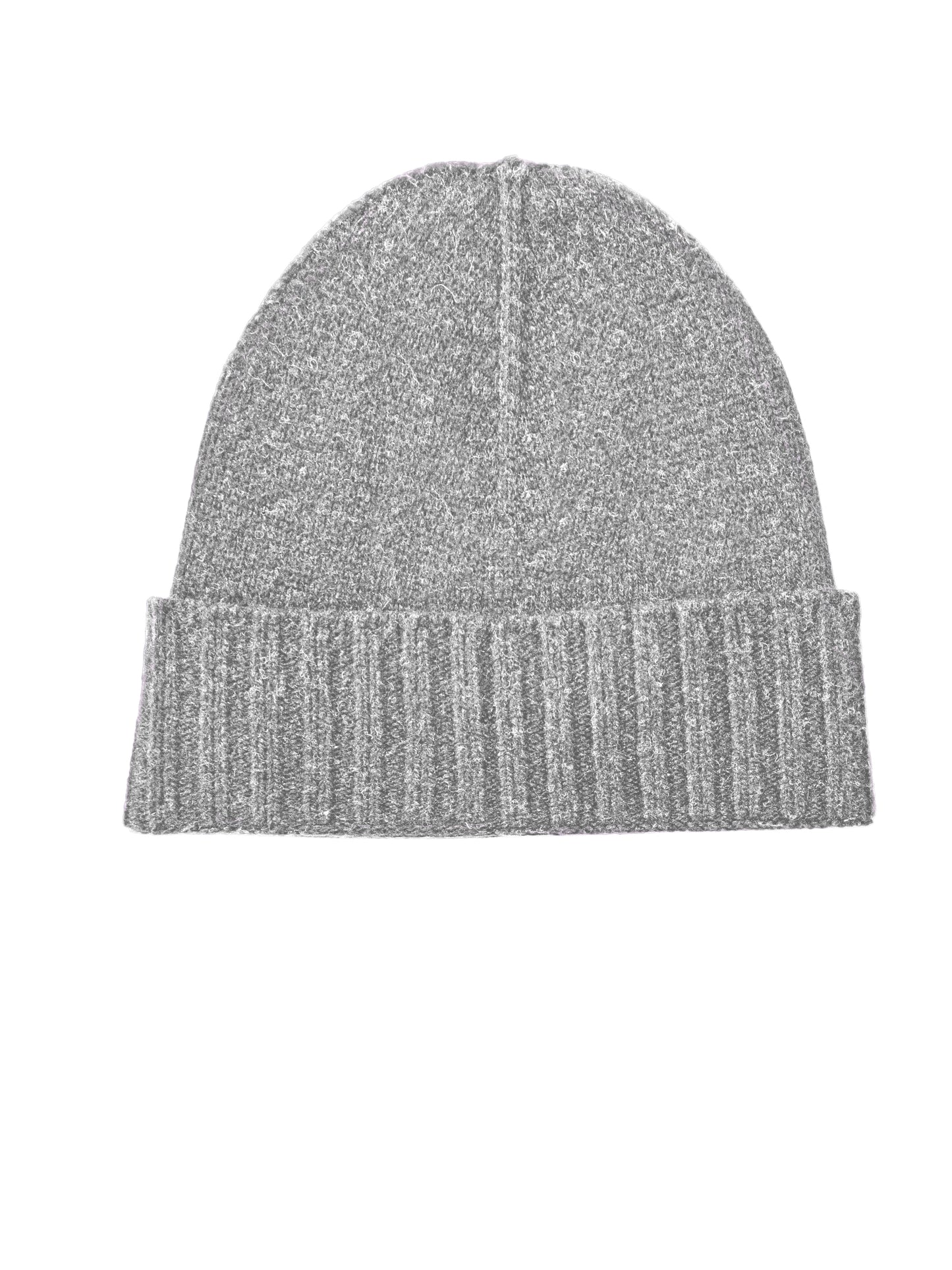 Cappello di Lana misto Cashmere  con Risvolti a Coste – Unisex - Made in Italy
