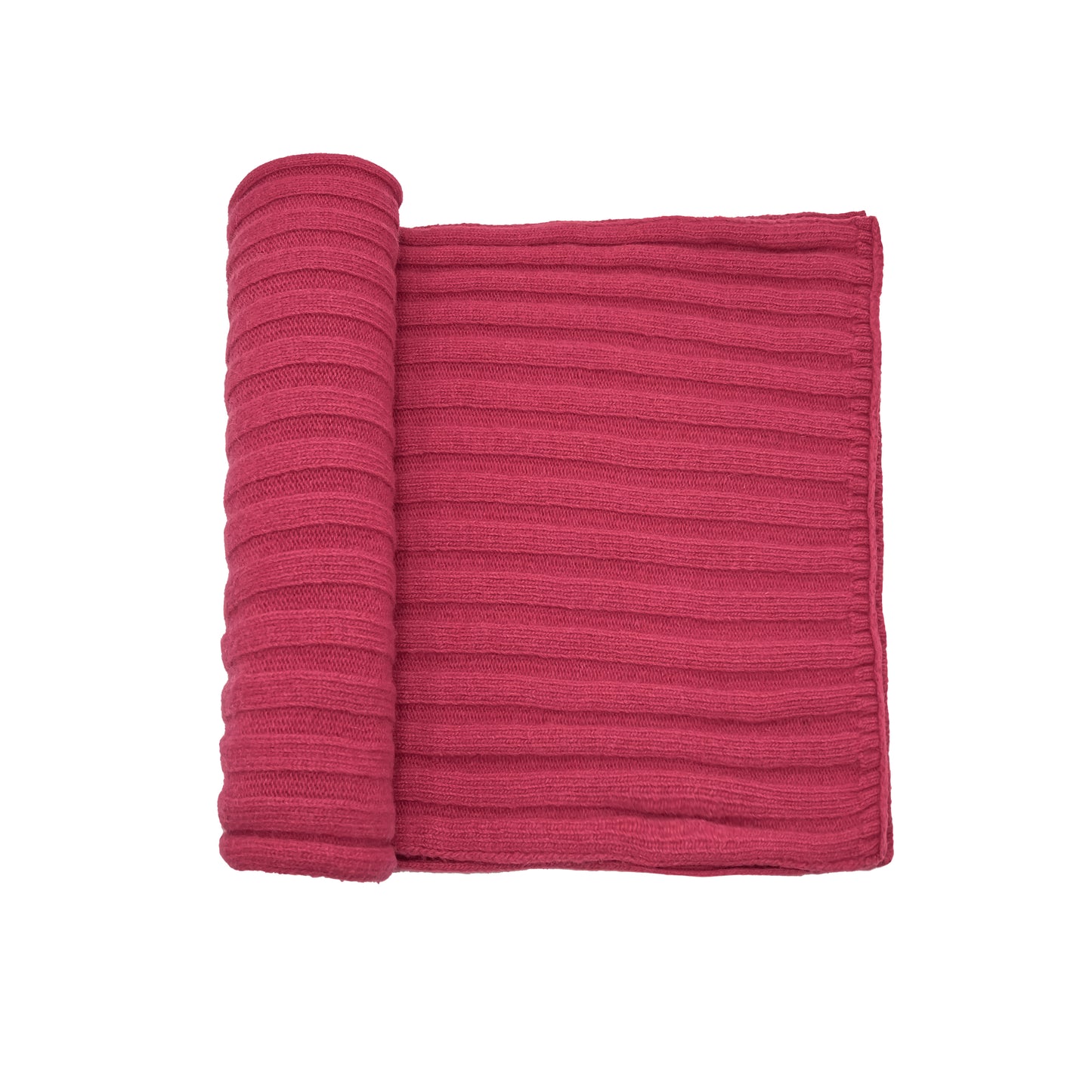 Sciarpone a coste al 100% in pura lana - Made in Italy