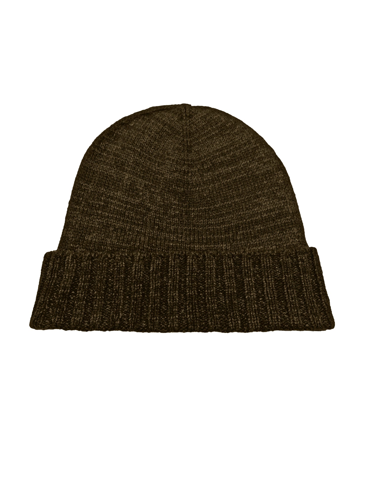 Cappello di Lana misto Cashmere  con Risvolti a Coste – Unisex - Made in Italy