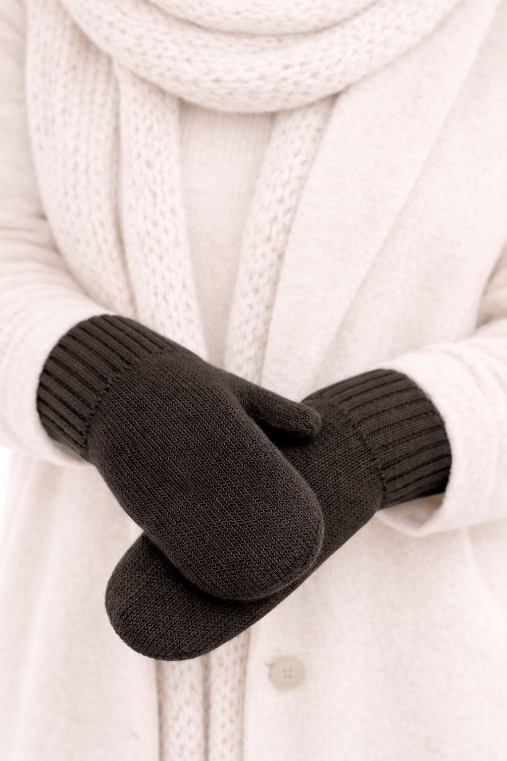 Muffole da donna in lana misto cashmere