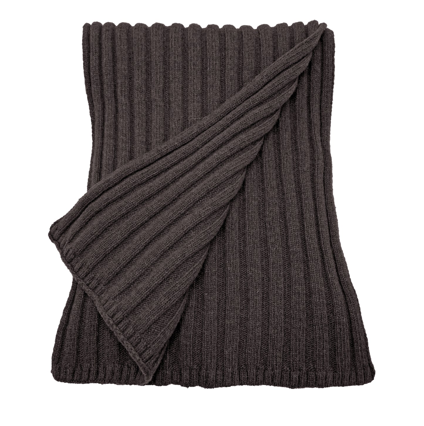 Sciarpone a coste al 100% in pura lana - Made in Italy