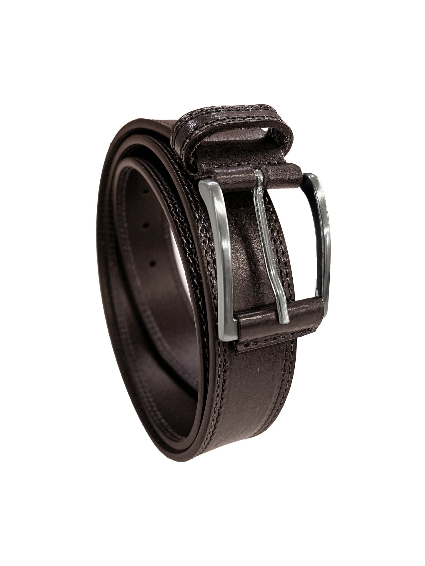 Cintura modello toro daUomo in Pelle da 110-130cm - Larghezza Regolare 35MM - Fibbia in metallo satinato - Made In Italy