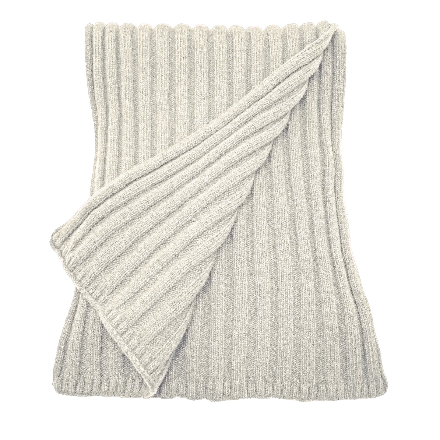 Sciarpone a coste al 100% in pura lana - Made in Italy