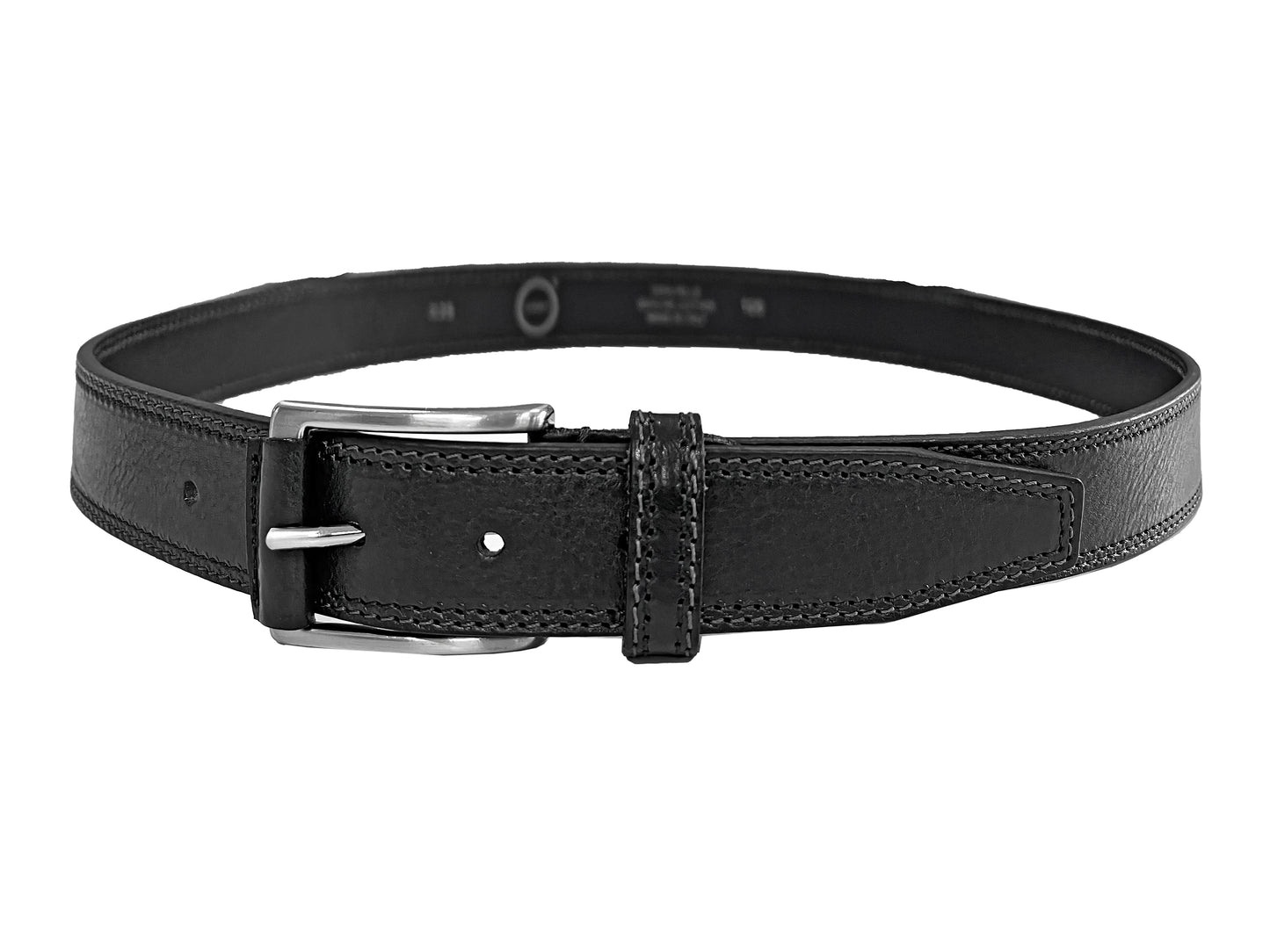 Cintura modello toro daUomo in Pelle da 110-130cm - Larghezza Regolare 35MM - Fibbia in metallo satinato - Made In Italy