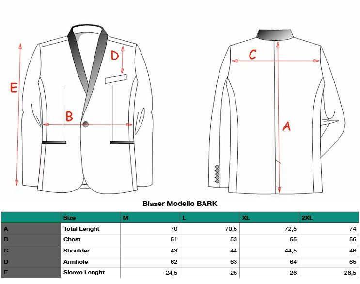 Blazer Bark in pura lana da Uomo -  Made in Italy