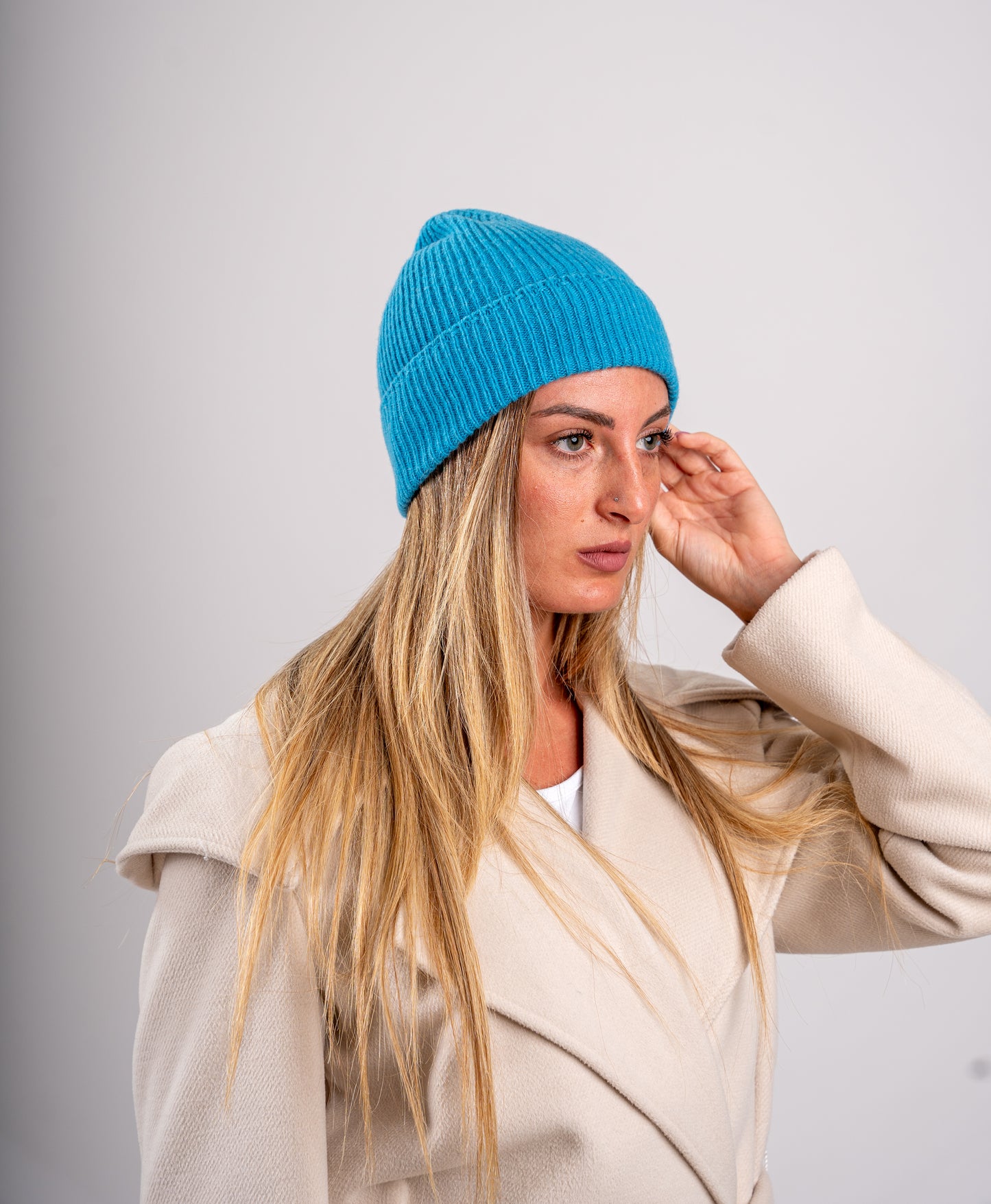 Berretto in Maglia al 100% in Lana a coste 1X1 - Unisex - Made in Italy