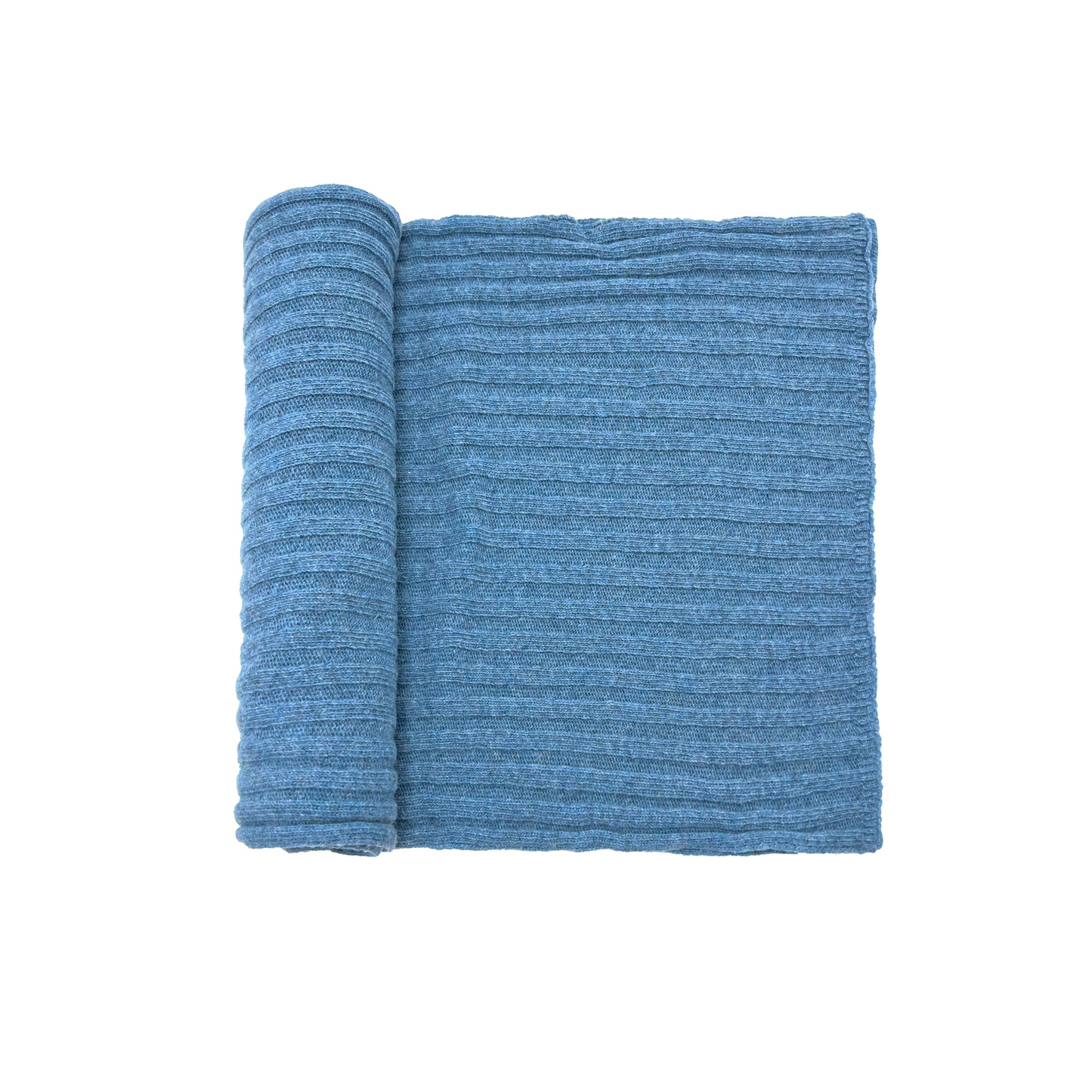 Sciarpone a coste al 100% in pura lana - Made in Italy