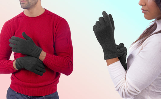 Box Coppia 2: Guanti in angora per lei e guanti in lana per lui