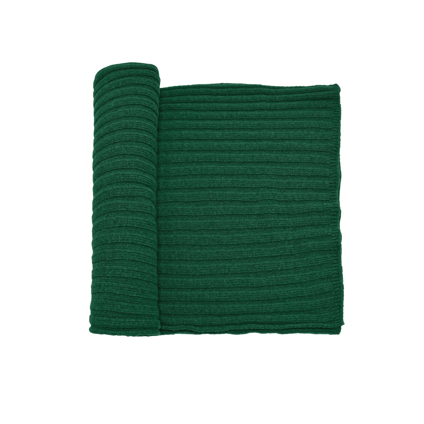 Sciarpone a coste al 100% in pura lana - Made in Italy