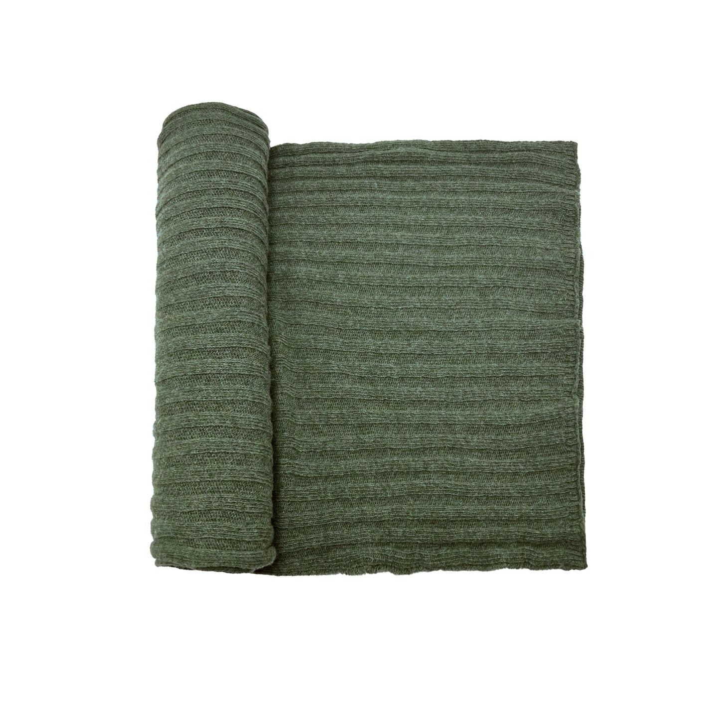 Sciarpone a coste al 100% in pura lana - Made in Italy