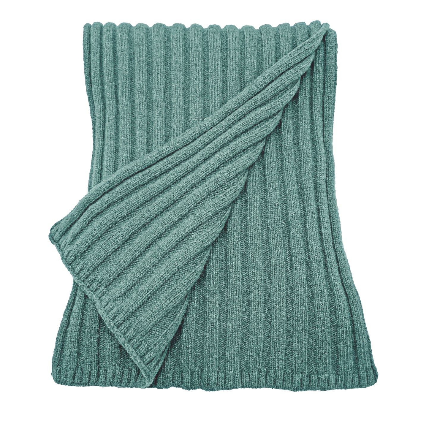 Sciarpone a coste al 100% in pura lana - Made in Italy