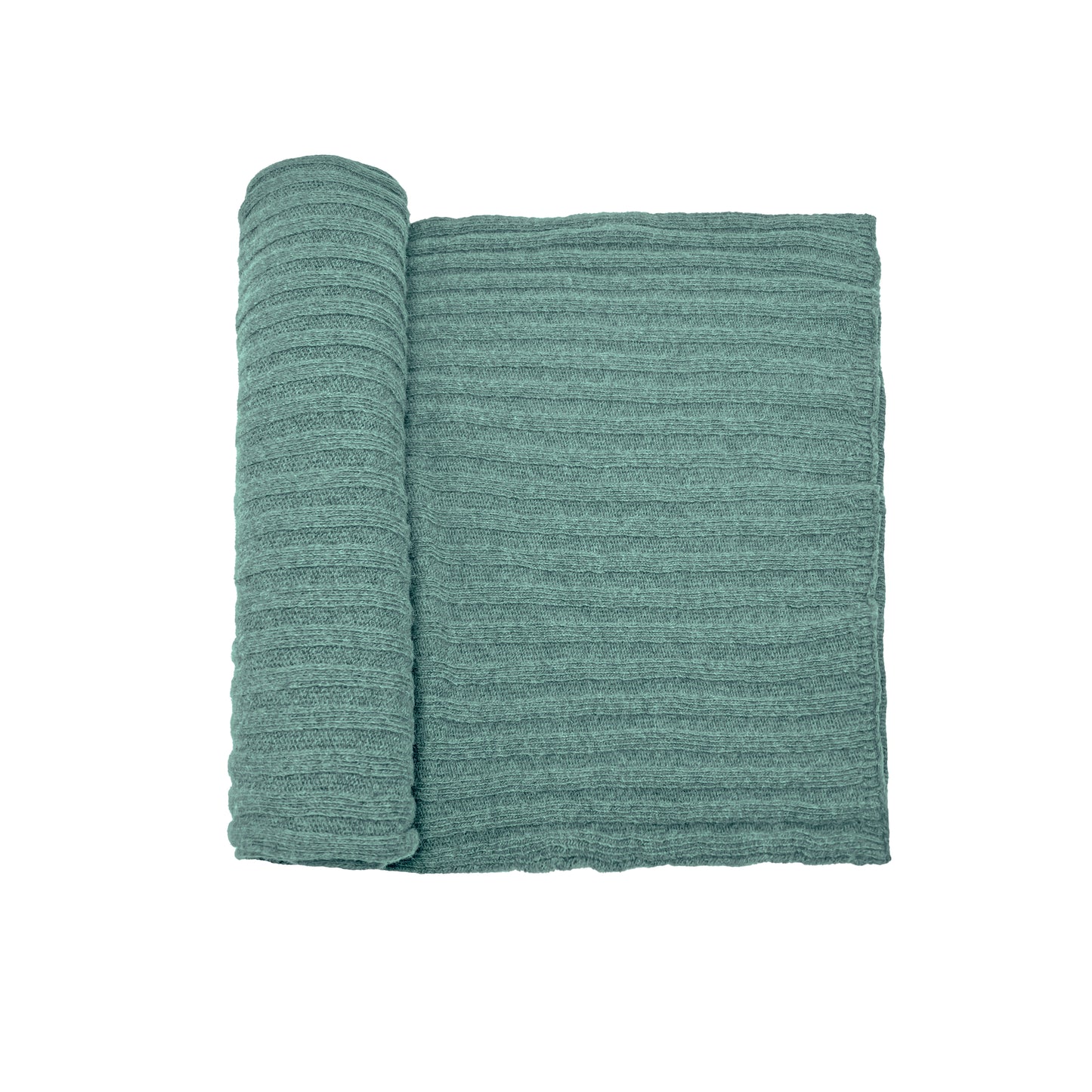 Sciarpone a coste al 100% in pura lana - Made in Italy