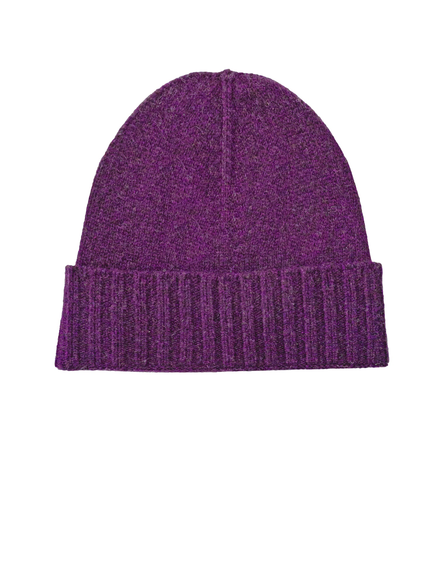 Cappello di Lana misto Cashmere  con Risvolti a Coste – Unisex - Made in Italy