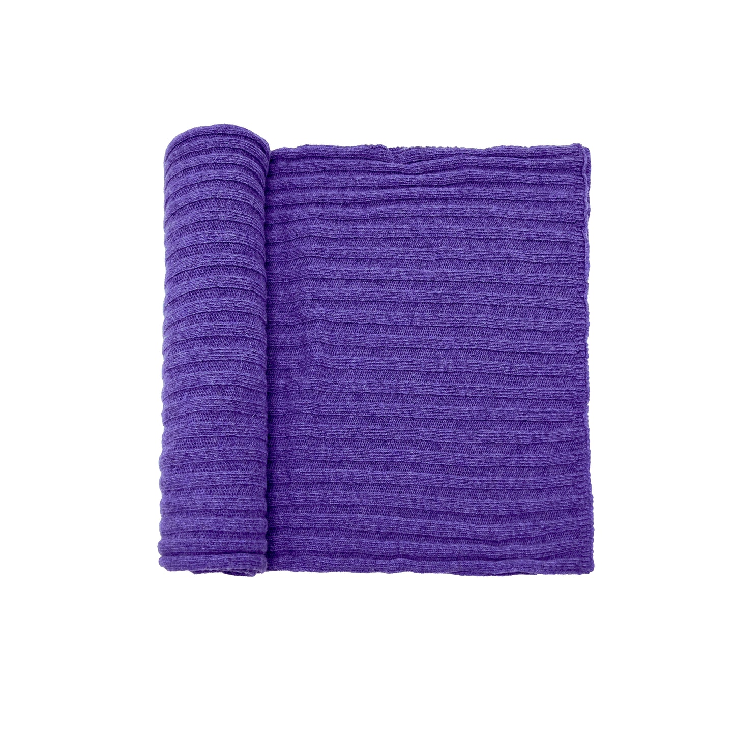 Sciarpone a coste al 100% in pura lana - Made in Italy