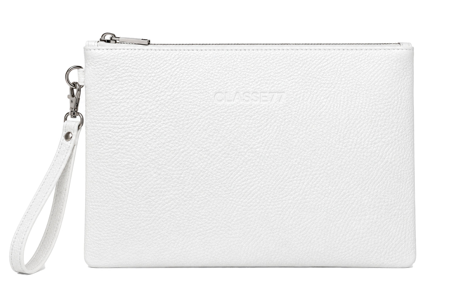Pochette Uomo in Vera Pelle Made in Italy – Clutch Porta Documenti Slim 27 x 20 x 0,4 cm con Laccio Laterale e Zip in Metallo – Elegante Custodia Business
