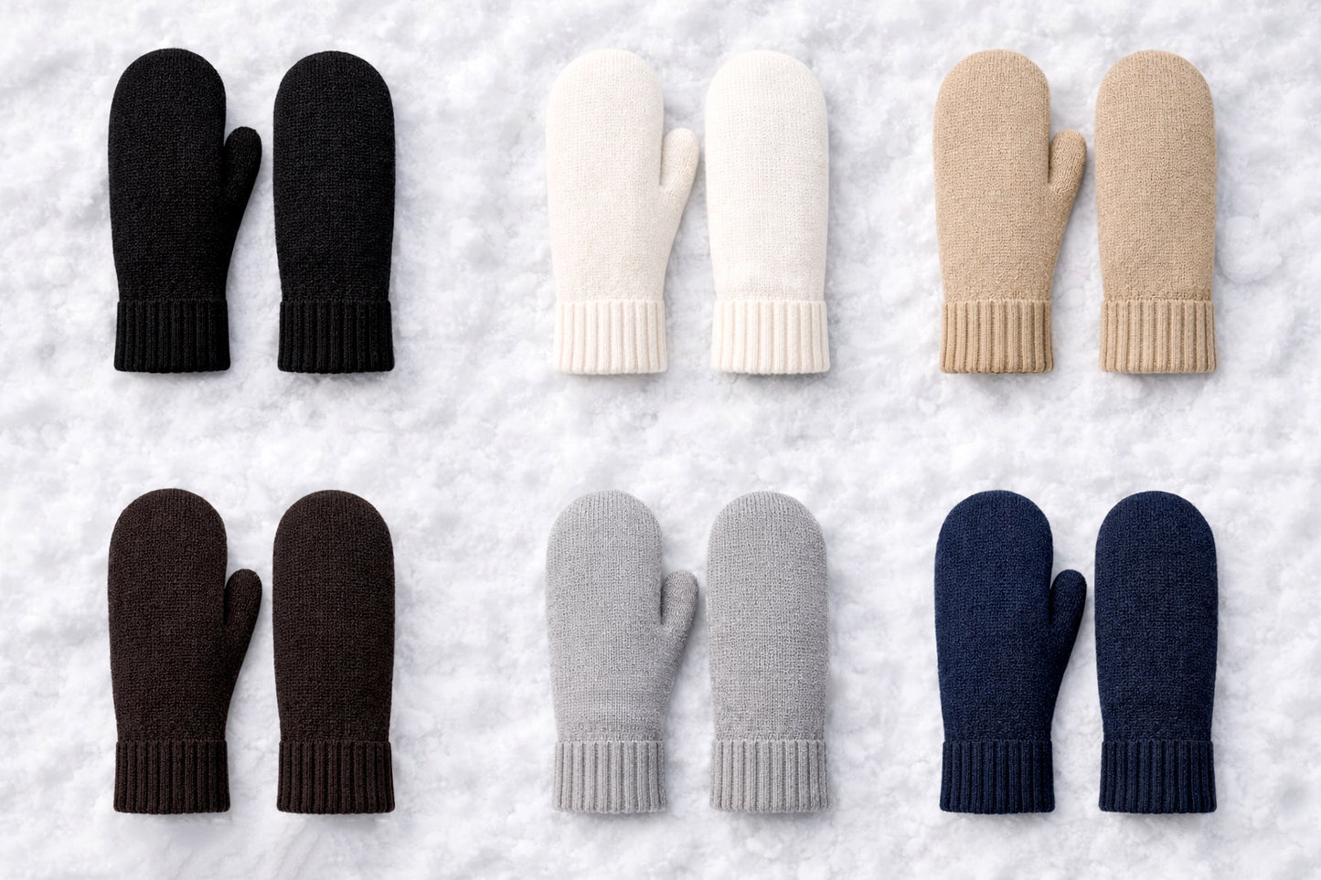 Muffole da donna in lana misto cashmere